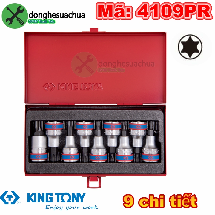 Bộ đầu tuýp lục giác sao Kingtony 4109PR 9 chi tiết loại 1/2