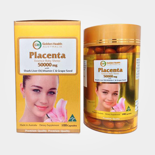 [HCM]Viên Uống Nhau Thai Cừu Trị Nám Làm Trắng Da Golden Health Placenta 50.000 mg