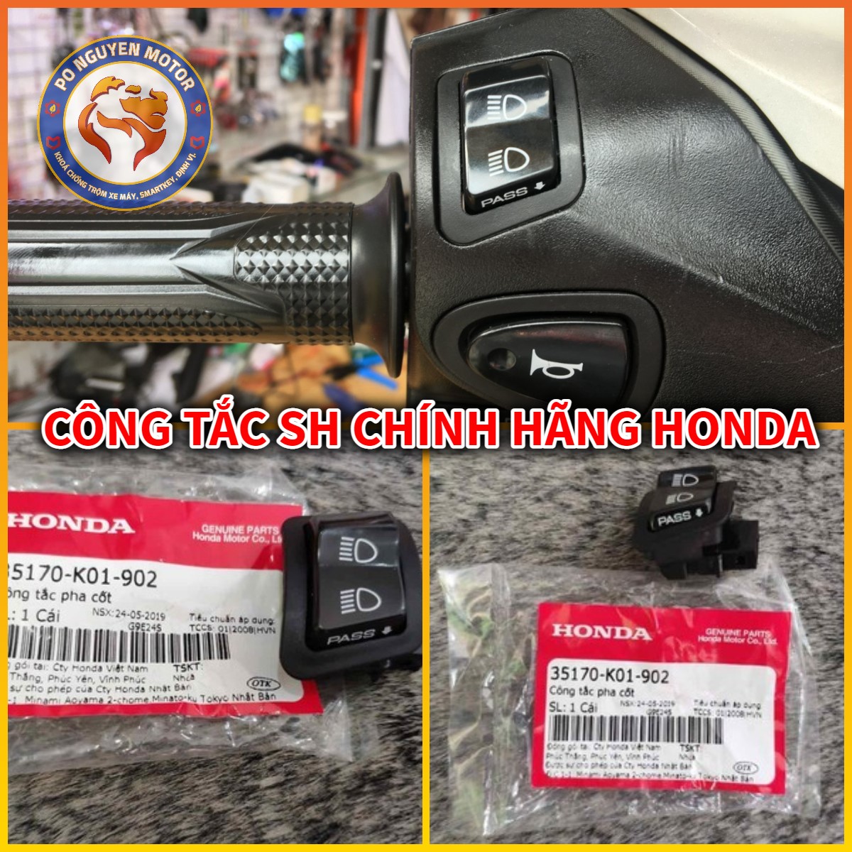 CÔNG TẮC PASSING HONDA CHÍNH HÃNG VIỆT NAM + TẶNG KÈM GIẮC CẰM