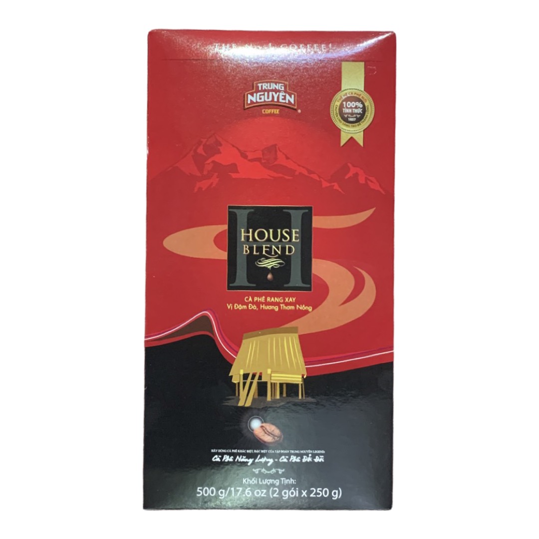 Cà phê Trung Nguyên House Blend Hộp 500gram - Cà phê Bột pha phin Trung Nguyên