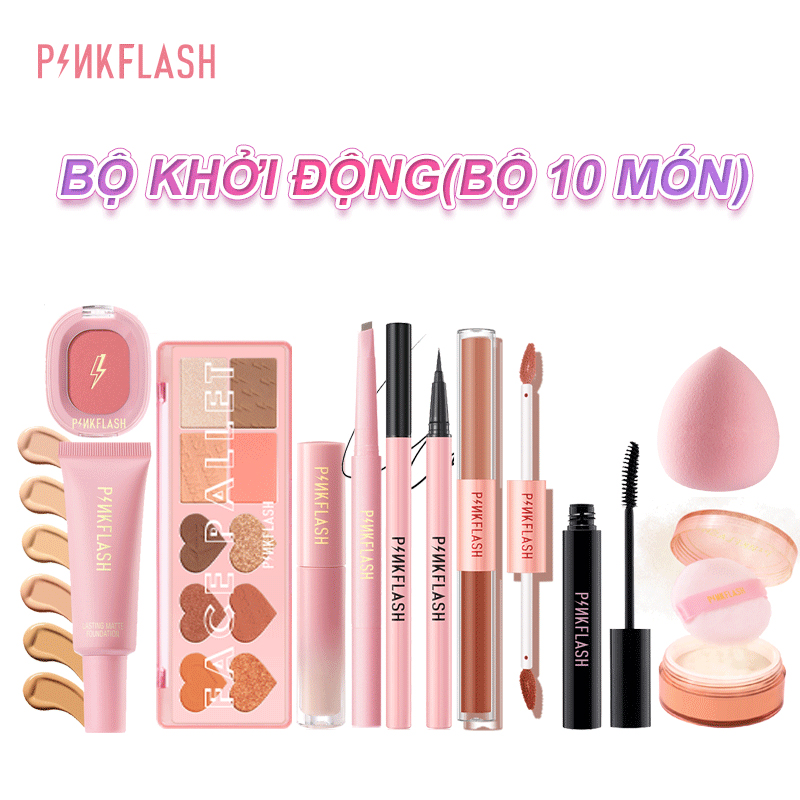Bộ Mỹ Phẩm Trang Điểm Pinkflash 10 Món Tiện Dụng Cho Người Mới Bắt Đầu