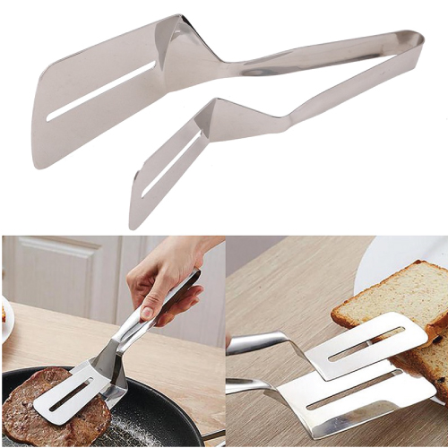 Combo 2 xẻng lật đồ rán, kẹp bít tết - Kẹp, xẻng lật chiên cá, trứng, bít tết, đa năng bằng thép inox 304 - kẹp thức ăn