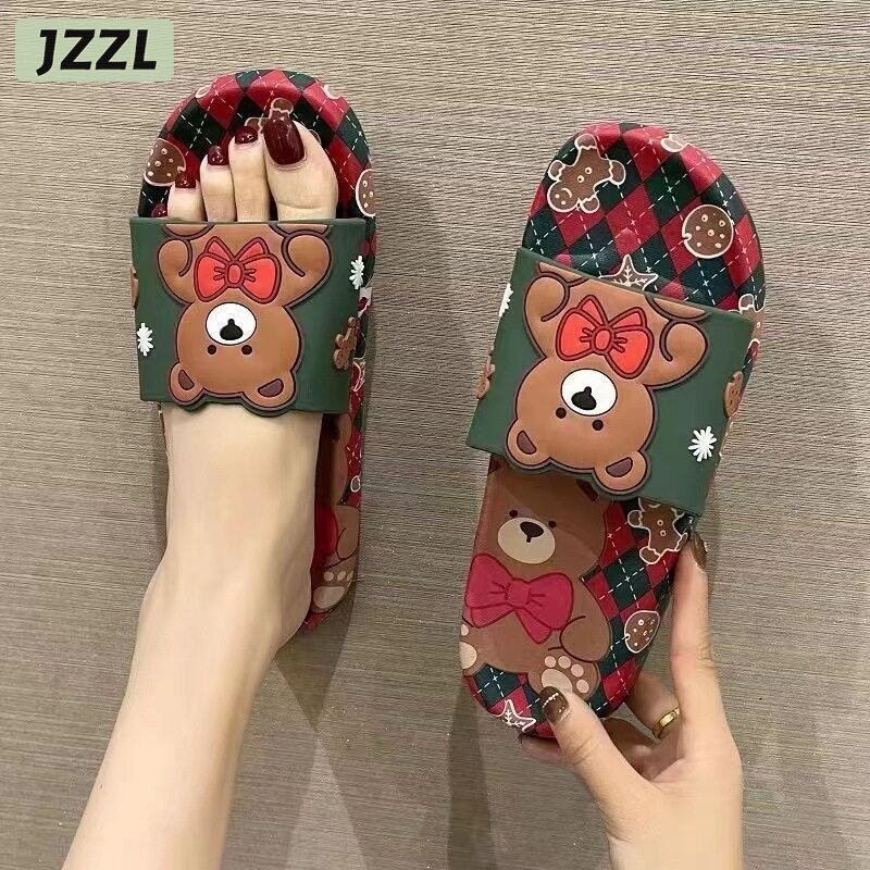 JZZL Dép đi trong nhà, áo khoác ngoài nữ, thời trang, đi chơi, ở nhà
