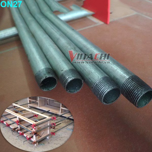 Ống Nước 1 Đầu Tiện Ren Phi 27 Dài 1 MÉT - Ống Nước Phi 27, Ống Nước Sắt Giữ Gỗ