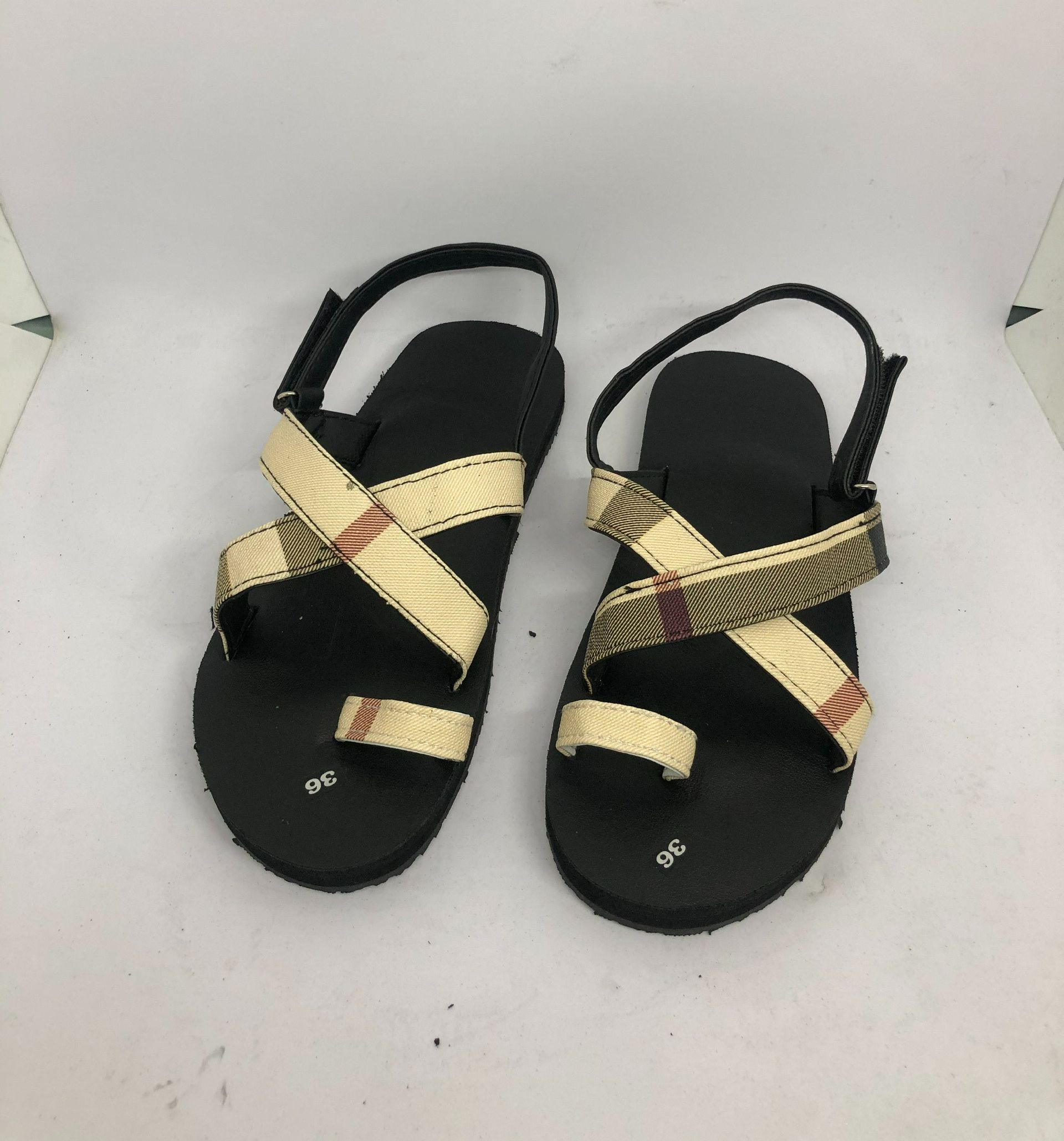 [FREESHIP + HOÀN TIỀN 50K] dép quai hậu nữ sandal đồng nai ( đế đen quai hậu sọc ca rô vàng ) size từ 35 nữ đến 42 nữ