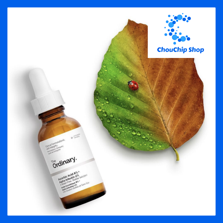 [HCM]Serum siêu dưỡng trắng da giảm thâm nám kết hợp Vitamin C và Arburin The Ordinary Ascorbic Acid 8%  Alpha Arbutin 2%