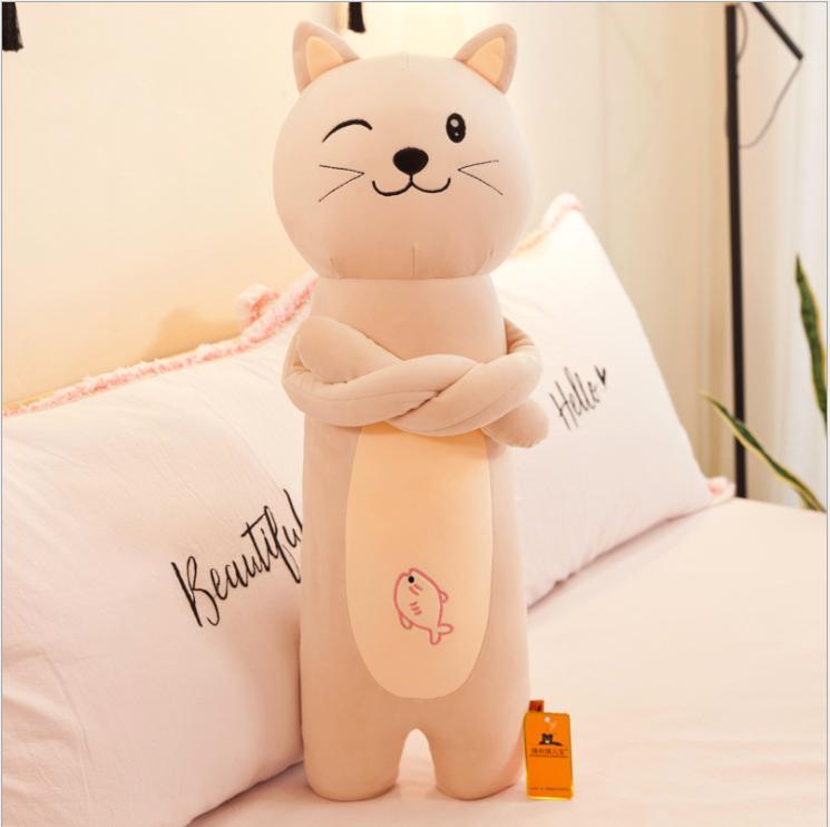 Gối Ôm Con Mèo Dài 70cm Siêu Mềm Cho Em Bé