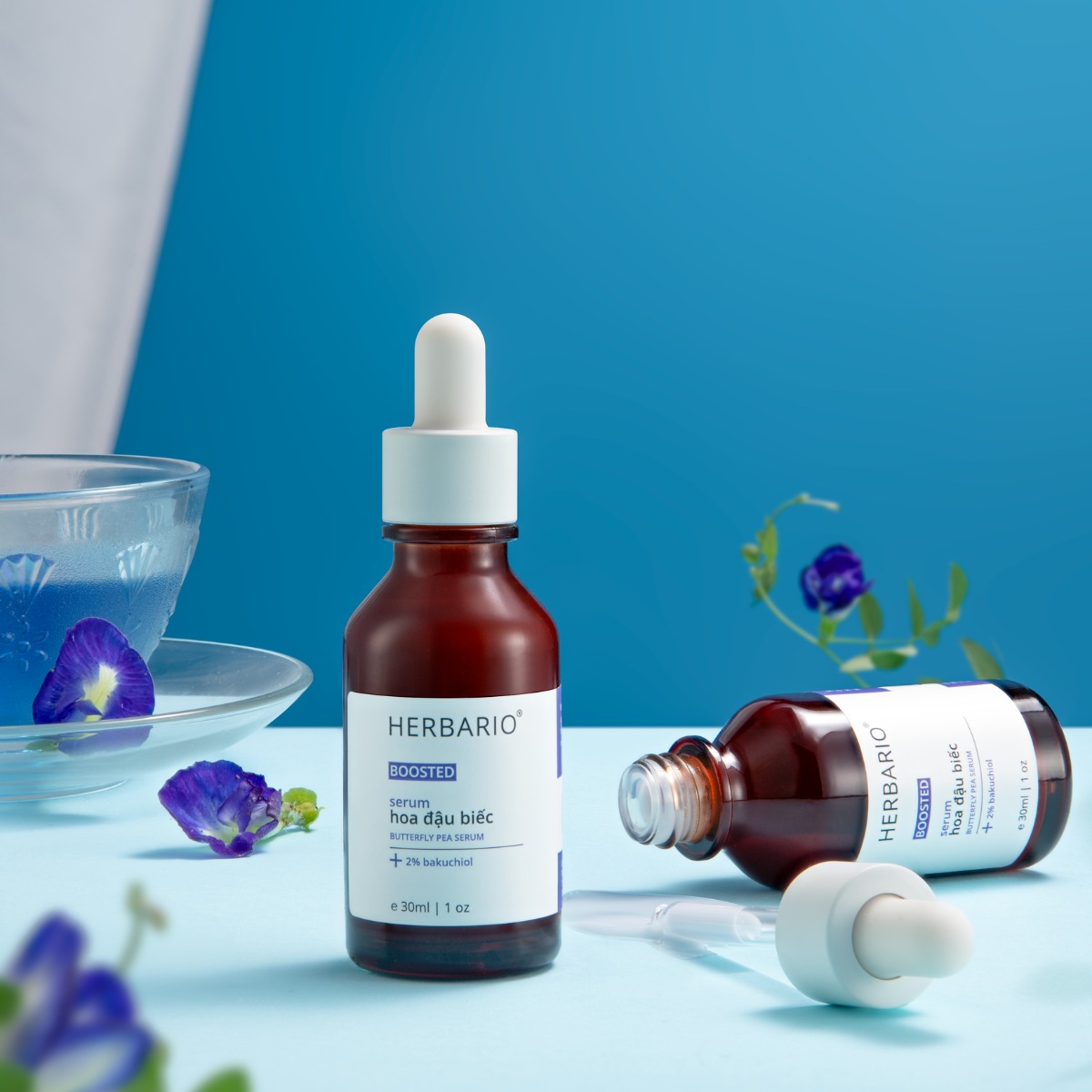 BOOSTED Serum hoa đậu biếc Herbario 30ml tái tạo cấp ẩm