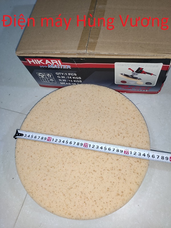 Mút xốp cho máy xoa vữa tường Hikari HQ 380B, các máy xoa vữa khác đường kính mút 355mm, dày 5cm.
