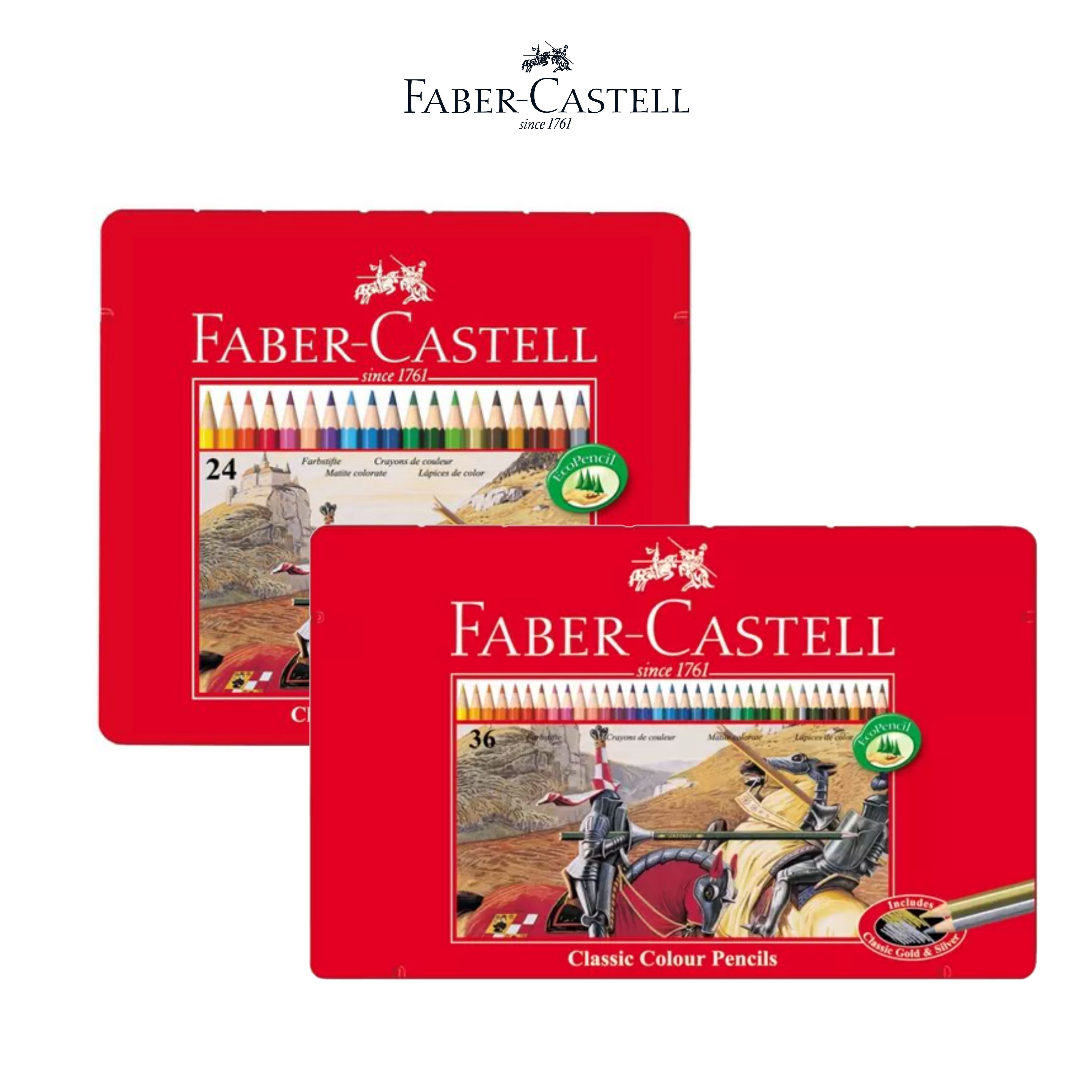 Chì Màu Khô Classic Faber-Castell, Hộp Thiếc
