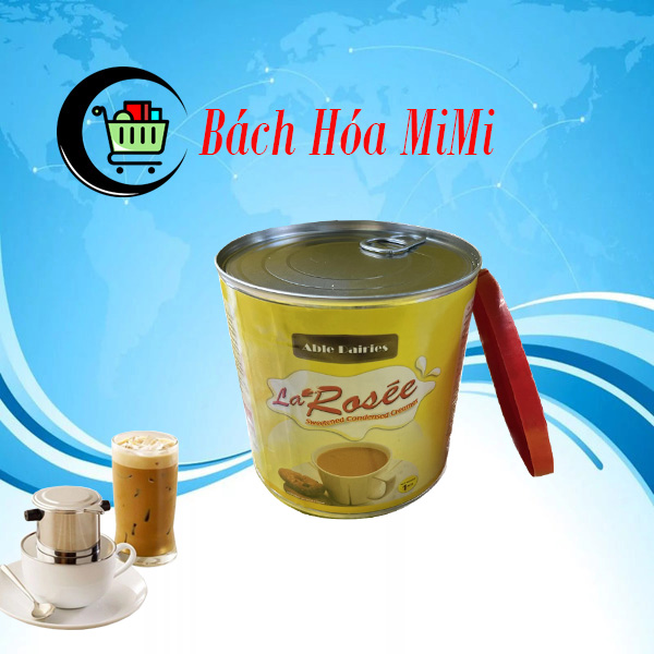 Sữa đặc nguyên kem nắp giựt la rosee malaysia hộp 1 kg.