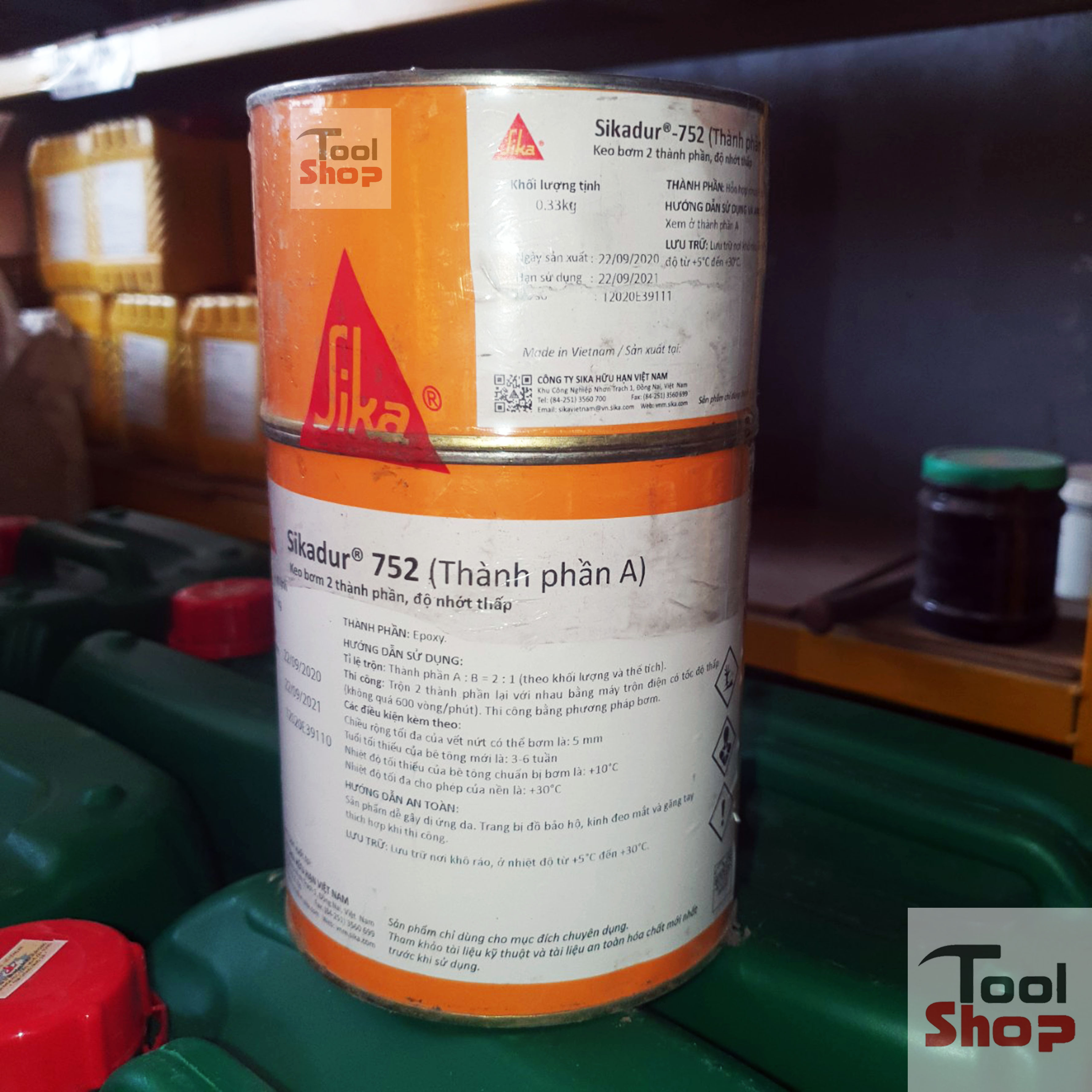 Sikadur 752 - Keo bơm 2 thành phần, độ nhớt thấp (Keo EPOXY bơm xử lý nứt kết cấu bê tông)