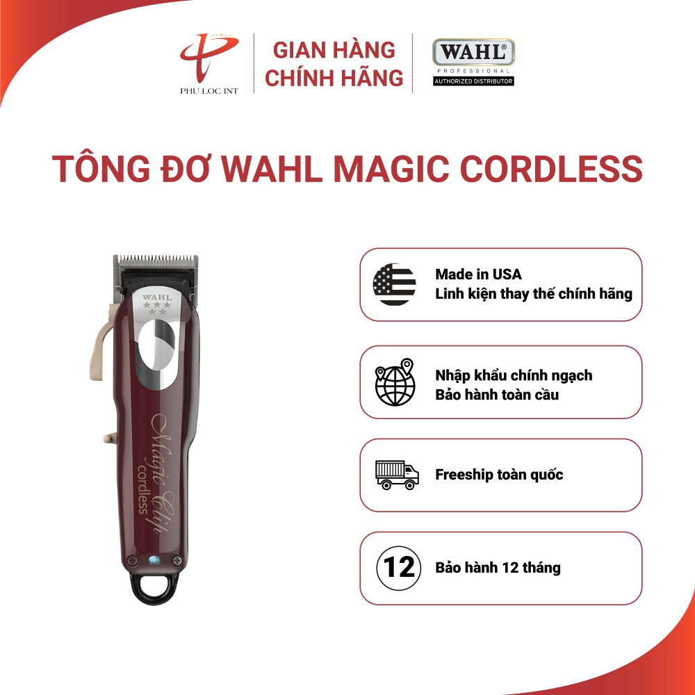 Tông đơ cắt fade WAHL Magic Clip Cordless (chính hãng Phú Lộc Int phân phối)