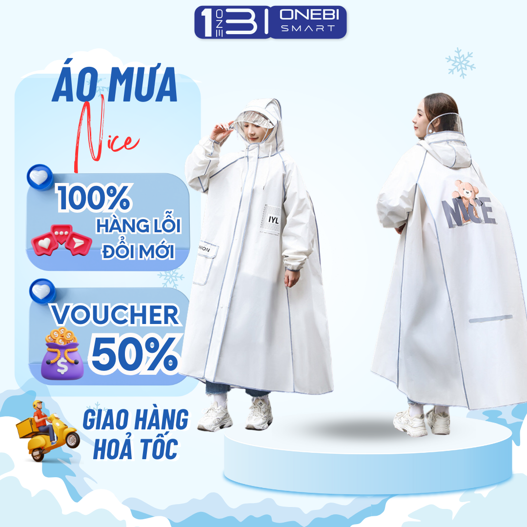 Áo mưa thời trang gấu nice - dài tay , thời trang phong cách tiện lợi