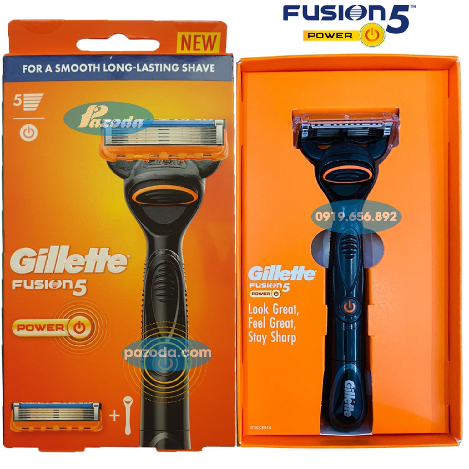 Dao cạo râu 5 lưỡi Gillette Fusion5 Power
