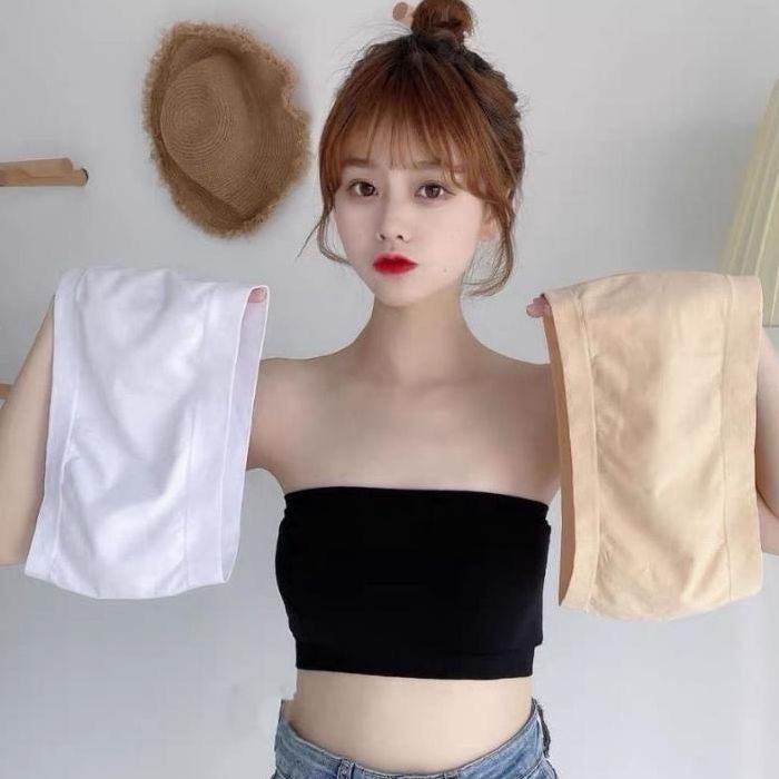 Combo 2 áo ống nữ gân tăm mềm mại - áo bra quây ngang không dây không dây - áo lót nữ