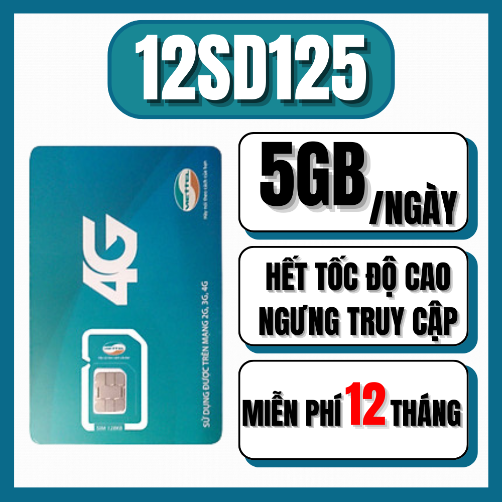Sim Viettel Chính Hãng Miễn Phí Trọn Gói 6 - 12 Tháng, Tặng 150GB/Tháng Full Tốc Độ Cao, Không Cần N