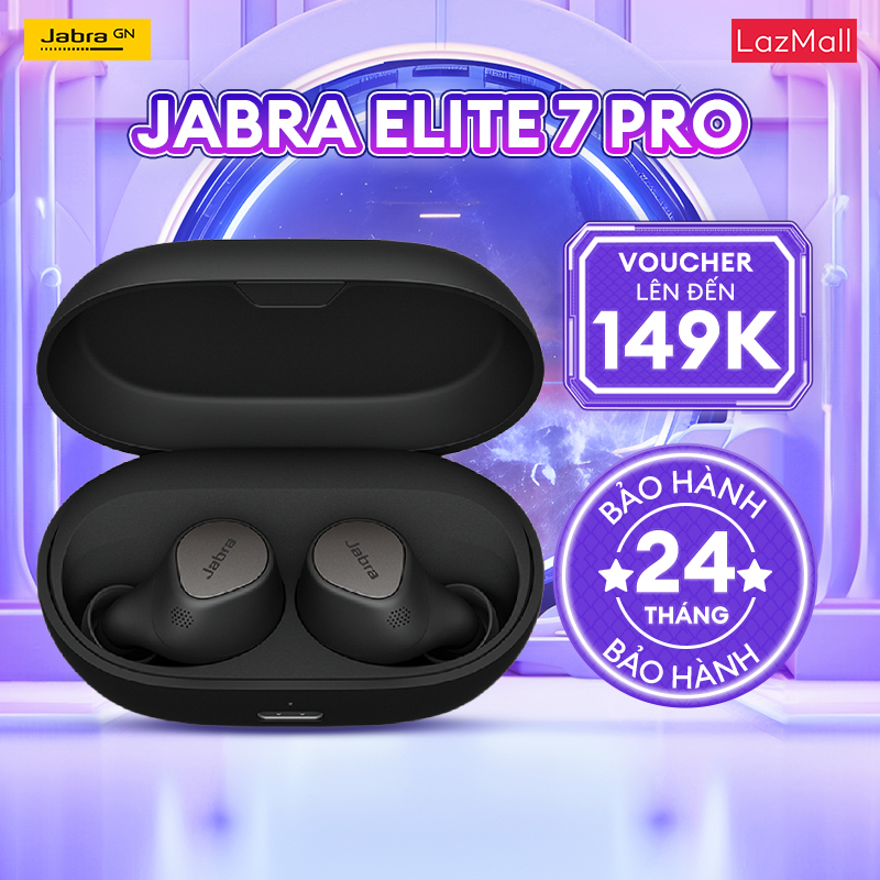 Tai Nghe Bluetooth True Wireless Jabra Elite 7 Pro Chống Ồn ANC  Công Nghệ 4 Microphone  8H sử dụng  Sạc Không Dây  Hàng Chính Hãng