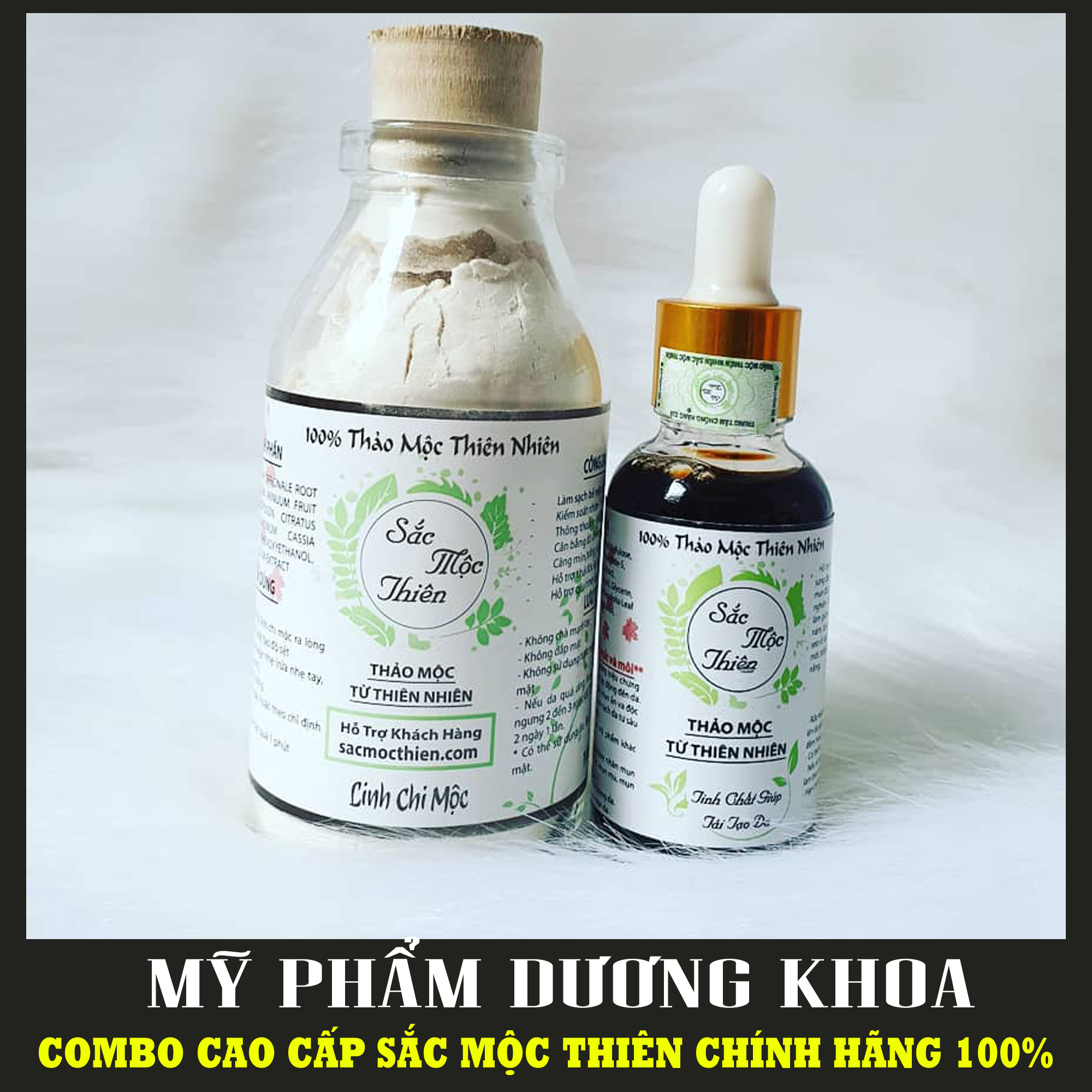 Combo tái tạo sắc mộc thiên 30ml và Linh Chi Bột