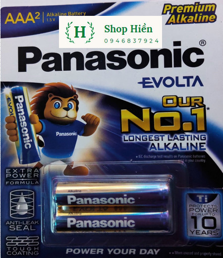 Combo 2 vỉ 4 viên pin evolta aaa kiềm panasonic lr03eg/2b