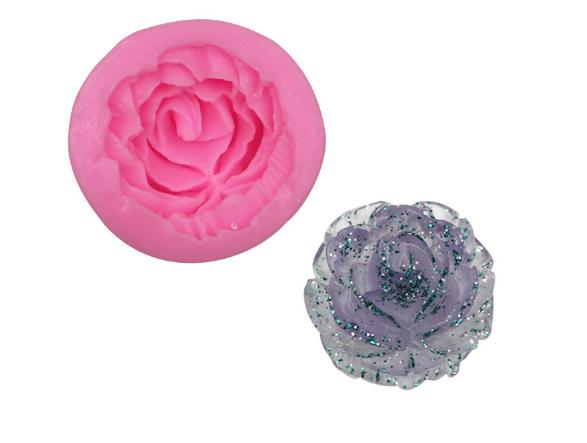 Khuôn silicon hoa hồng nhí KT: 4.5 x 4.6 x 2.5cm