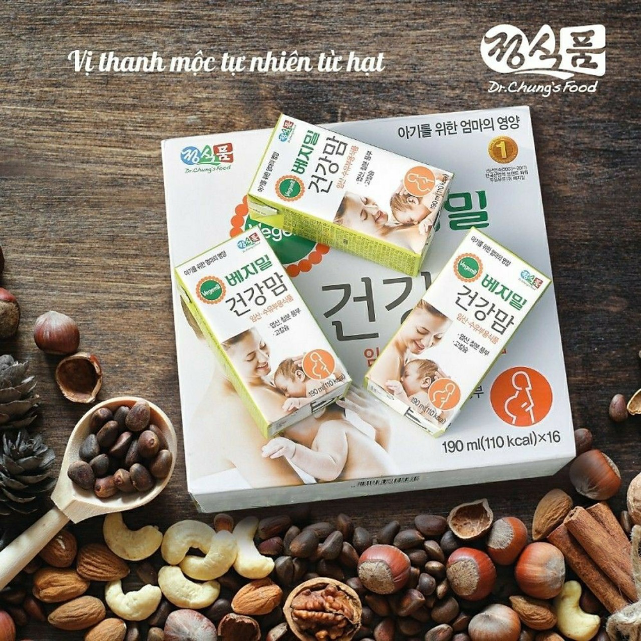 Sữa bầu Vegemil Hàn Quốc 190ml (thùng 16 hộp)