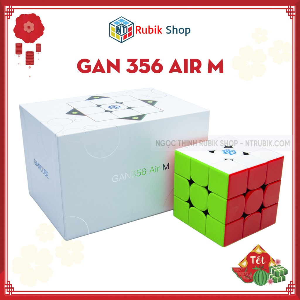 [Siêu Phẩm] Rubik 3x3x3 Gan356 AIR M flagship 2020 Stickerless (Hãng Mod Nam Châm)