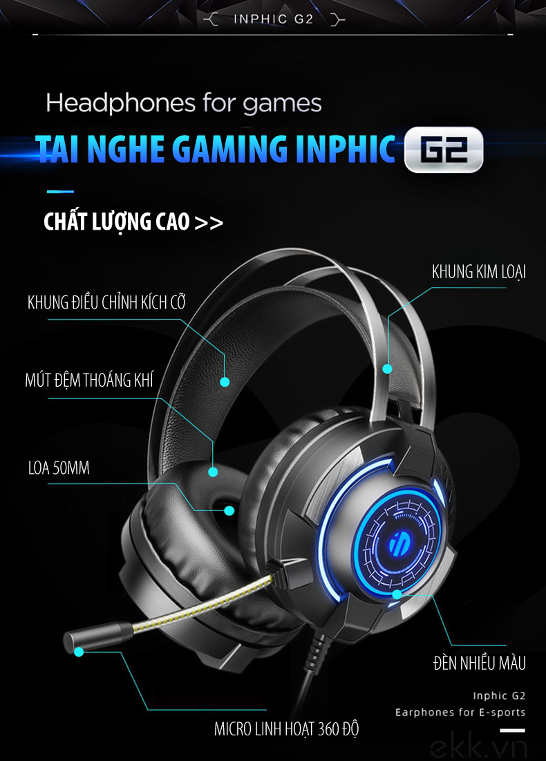 Home and garden - tai nghe gaming inphic g2 surround 7.1
