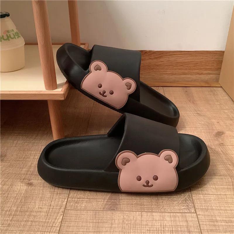Dép bánh mỳ gấu xinh xắn [H56] Lê nữ quai ngang đế cao sang chảnh kiểu dáng thời trang HOT 2021- LUCKY SHOES VN