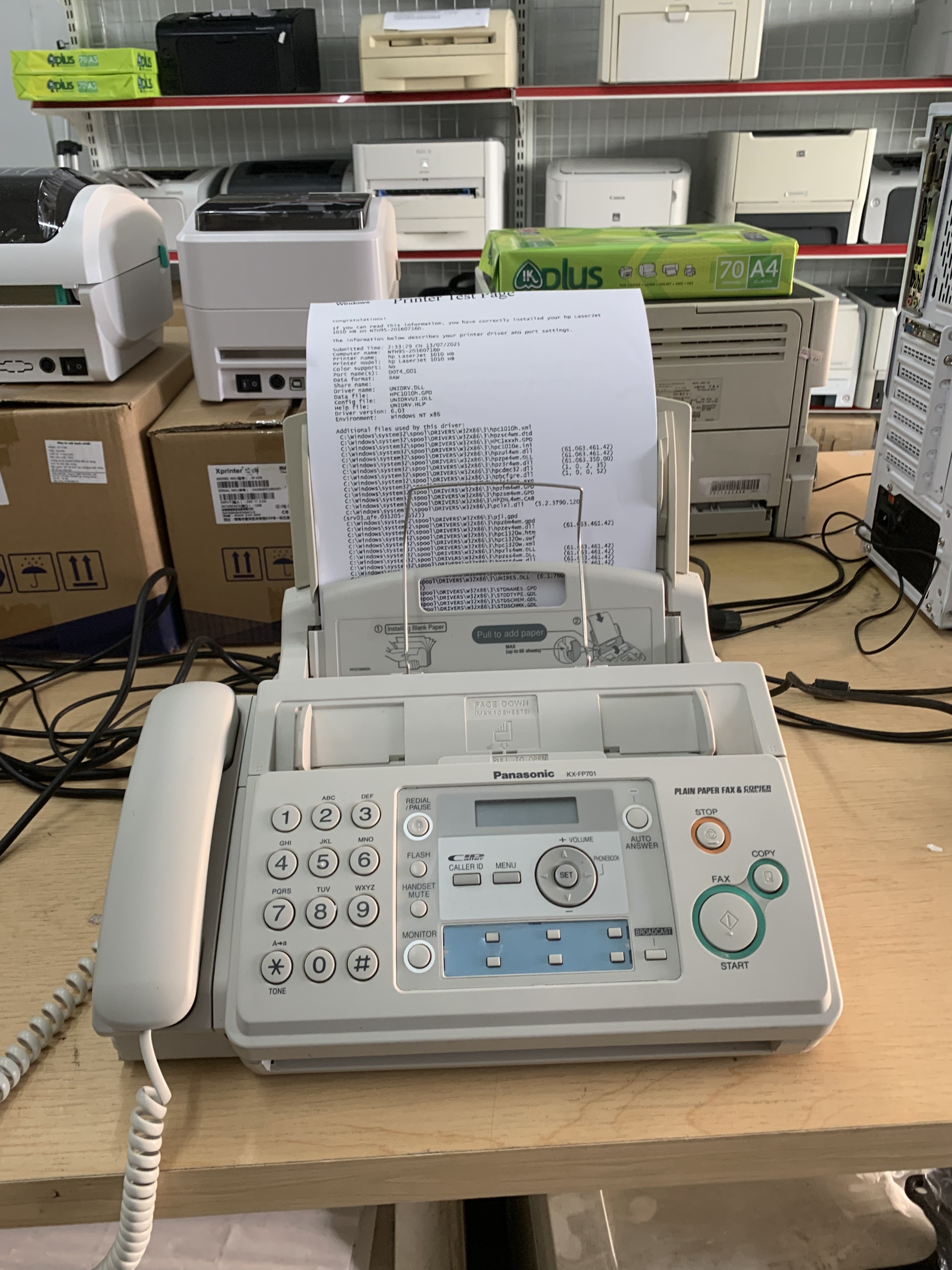 Máy fax Panasonic 701 điện thoại photo và fax bảo hành 6 tháng
