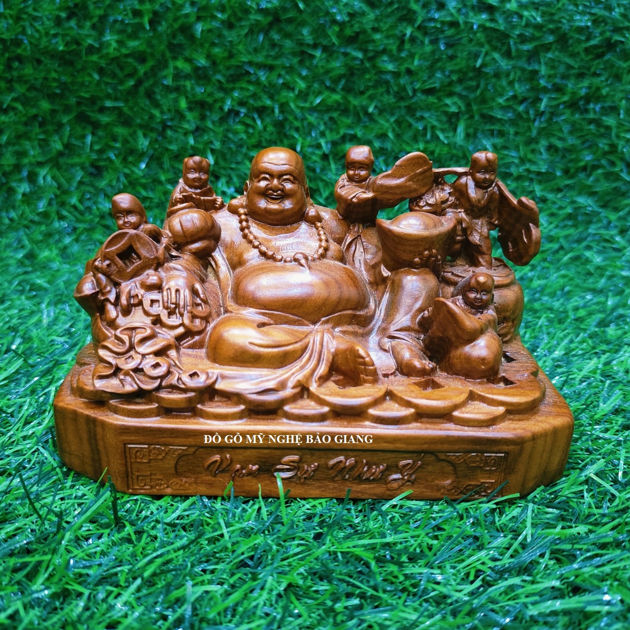 Tượng phật di lặc ngũ phúc gỗ hương