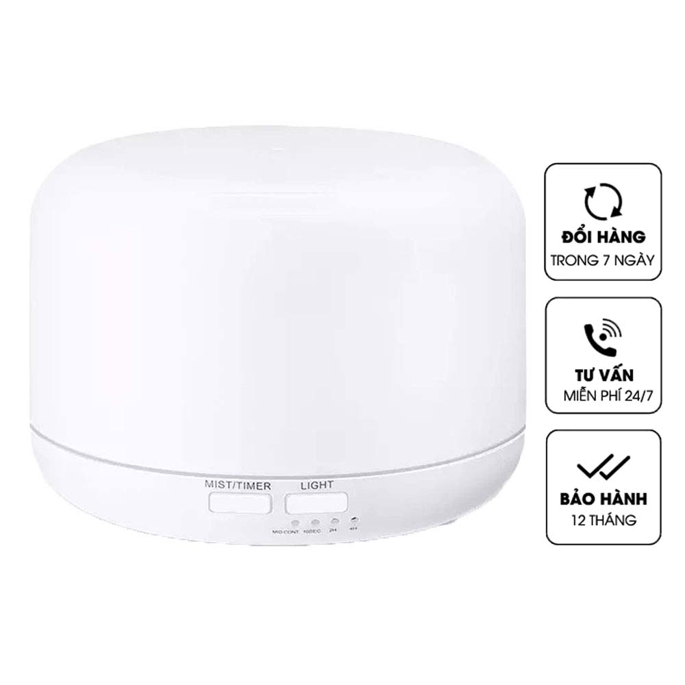 Máy xông tinh dầu Bạch Tuyết tặng 1 chai tinh dầu Cam ngọt Kobi nguyên chất 5ml, giúp khử mùi, làm thơm phòng, thanh lọc không khí, hàng chính hãng