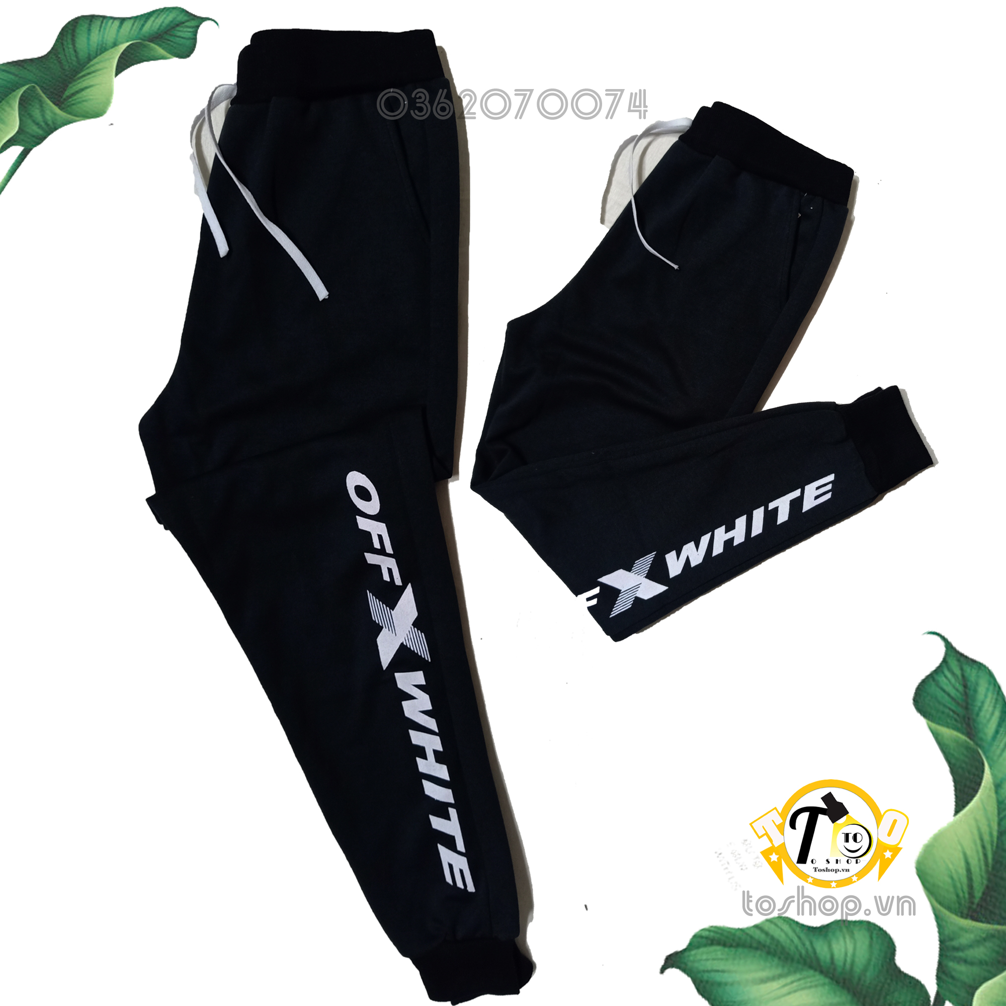 [HCM]Quần Jogger Nam - Nữ In Of Trắng cá tính [ảnh + video thật by toshop]