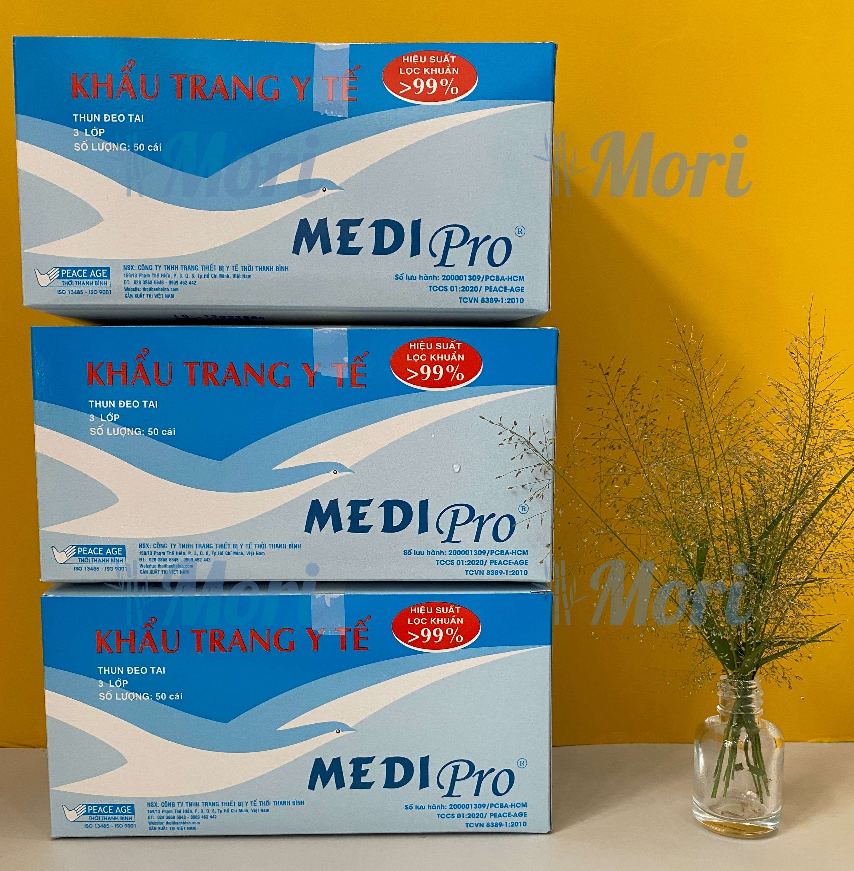 Khẩu trang y tế cao cấp Medi Pro 3 lớp - cty Thời Thanh Bình