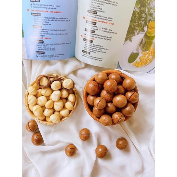 Hạt macca Đắk Lắk sấy nứt vỏ size đại 28-32 500gr thơm ngon