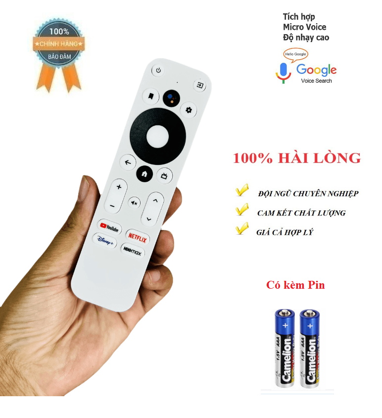 Remote điều khiển giọng nói tv android tv box mecool km2 km2 plus onn hàng chín hãng tặng pin