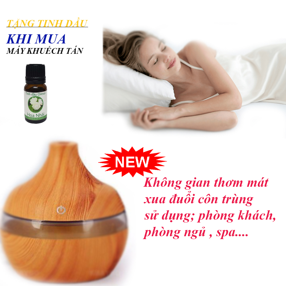 Máy Khuếch Tán Tinh Dầu, Máy Phun Sương Tinh Dầu, Máy Xông Tinh Dầu Phun Sương.Giúp Thanh Lọc Không Khí, Lan Tỏa Mùi Hương Tuyệt Vời,  Bền-Đẹp-Rẻ , An Toàn Và Dễ Sử Dụng [Phiên Bản Quốc Tế Cao Cấp]. TẶNG 01 Lọ Tinh Dầu Tự Nhiên.