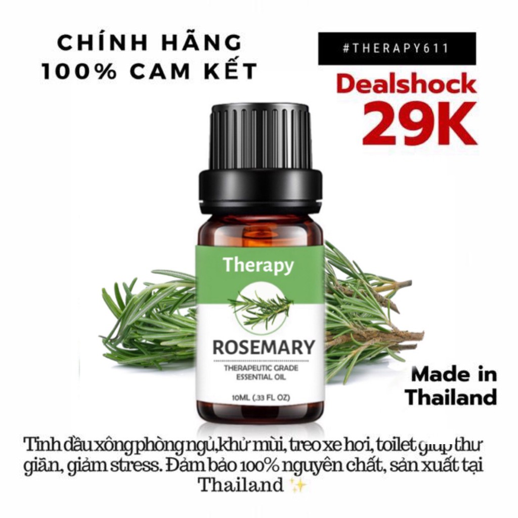 Tinh Dầu Nguyên Chất Hương Rosemary Therapy