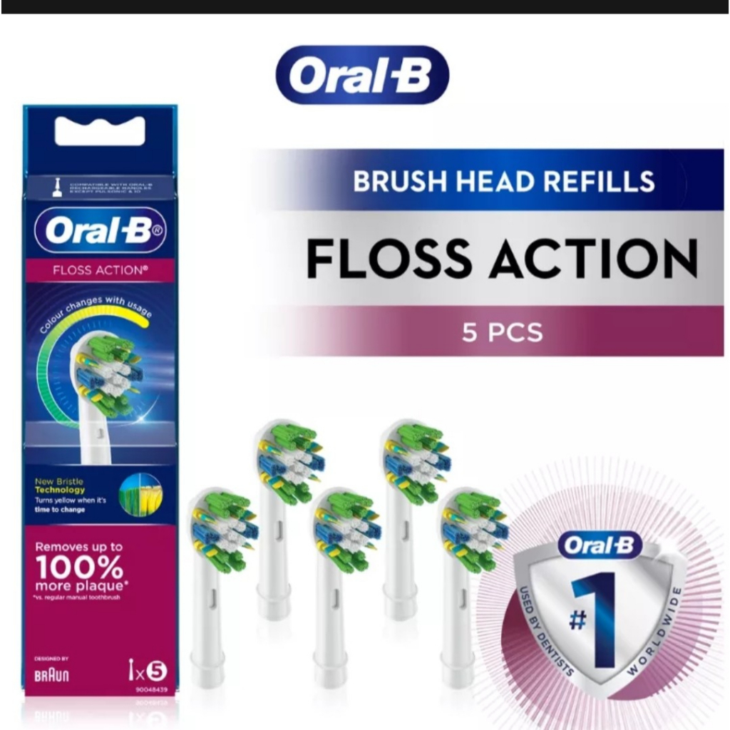 Đầu Bàn Chải Điện Oral B Braun Đầu Floor Action Lông chải di dộng làm sạch sâu các kẽ răng