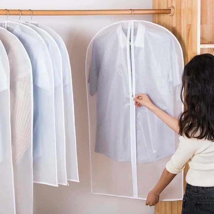 Set 4 Túi bọc quần áo treo tủ chống bụi có khóa kéo tiện dụng chống thấm đa năng nhiều size