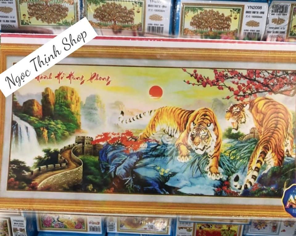 Tranh đính đá Mãnh Hổ Hùng Phong