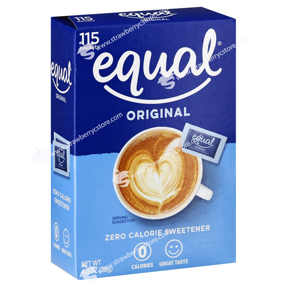 Đường Ăn Kiêng Equal Original Zero Calorie Sweetener, Sugar Substitute, Hộp 115 Gói 115g (4 Oz.)