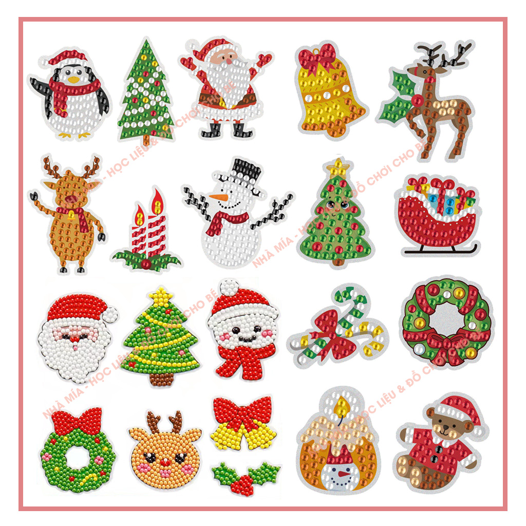 Tranh đính đá noel mini cho bé