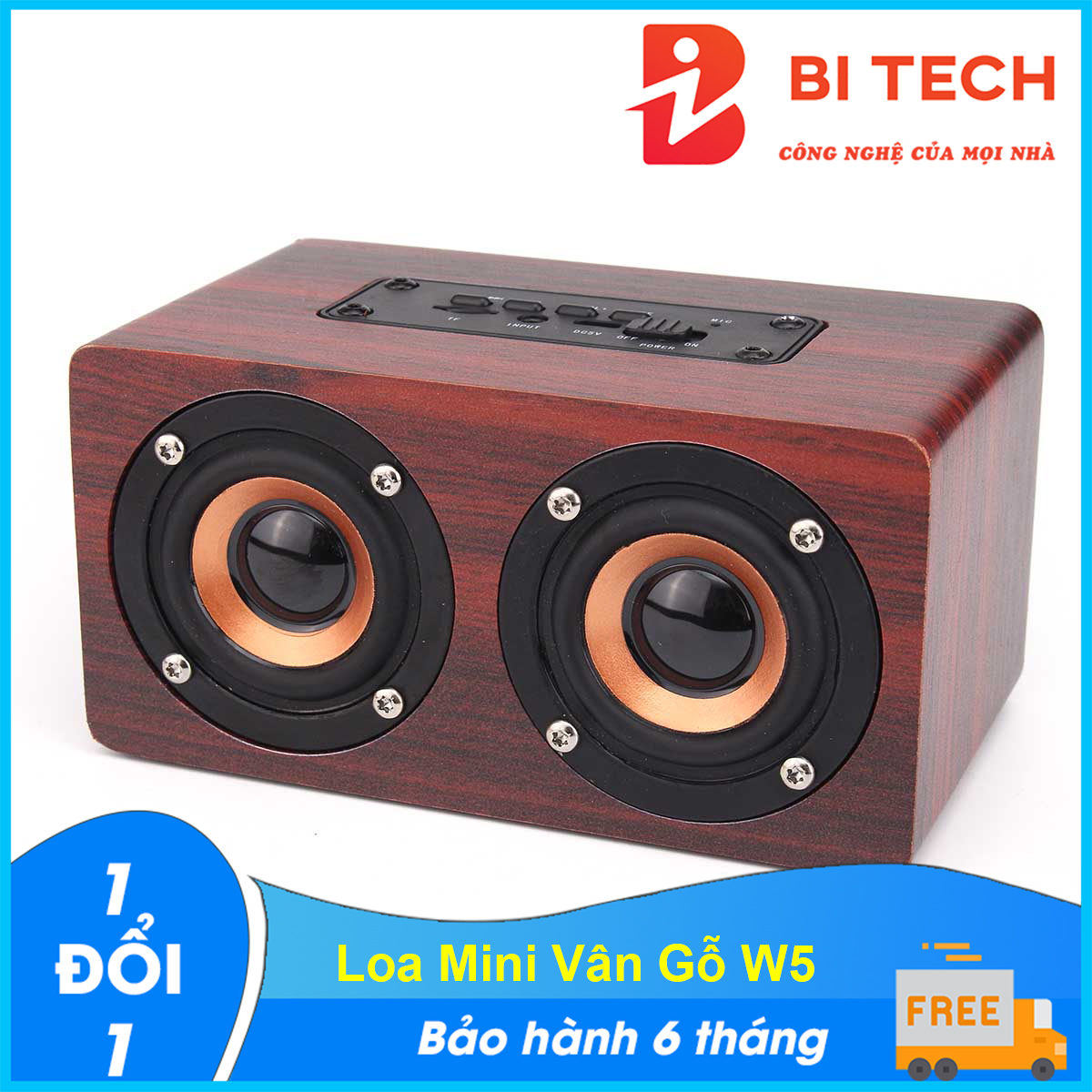Loa bluetooth vỏ gỗ > Super Bass Loa Vi tính > âm thanh nổi HIFI Stereo > speaker W5 thiết kế sang trọng Bảo hành chính hãng 6 Tháng