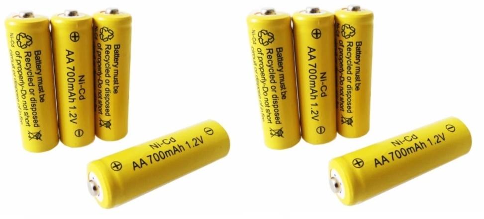 Bộ 8 Viên Pin Tiểu Sạc AA 700 mAh 1.2V  Dùng cho Đồ Chơi, Máy Ảnh, Đồng Hồ Treo Tường, Chuột Không Dây, Điều khiển Remote
