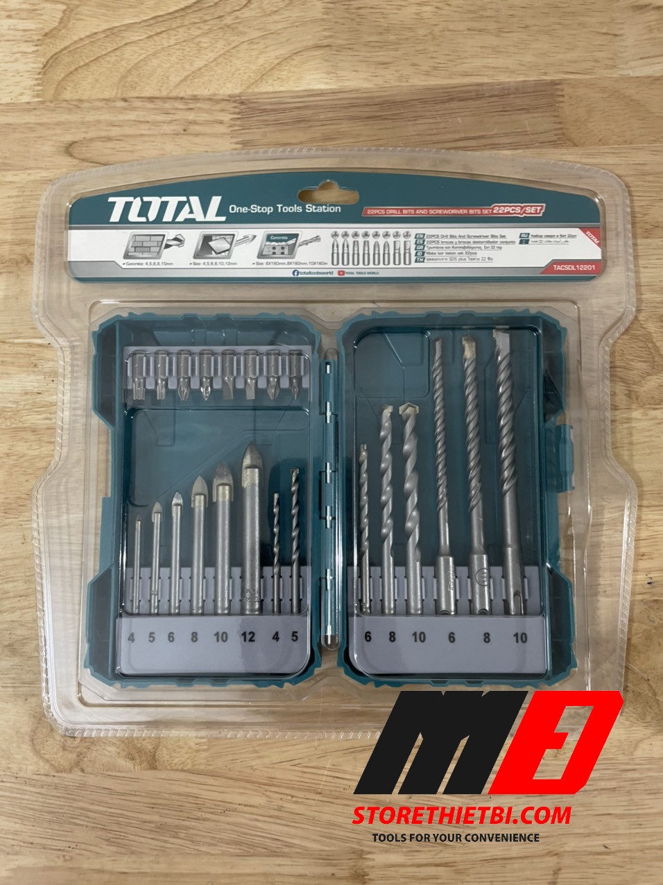 Bộ 22 mũi khoan và mũi bắt vít tacsdl12201