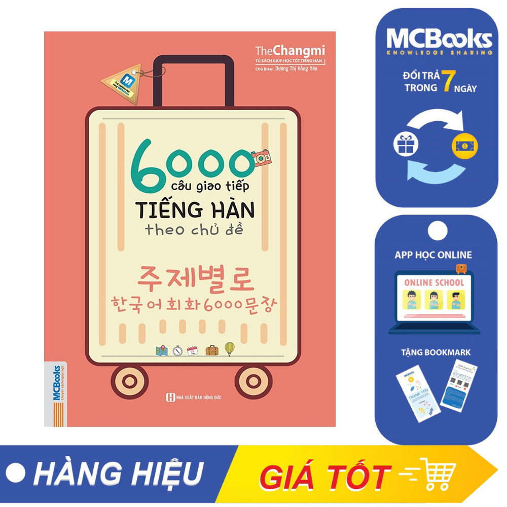 Sách - 6000 câu giao tiếp tiếng Hàn theo chủ đề - Kèm App học Online tiện ích - McBooks