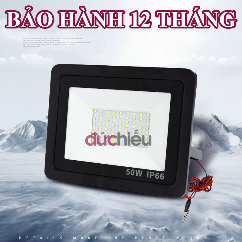 Bóng đèn LED 12v kẹp bình ắc quy 20w