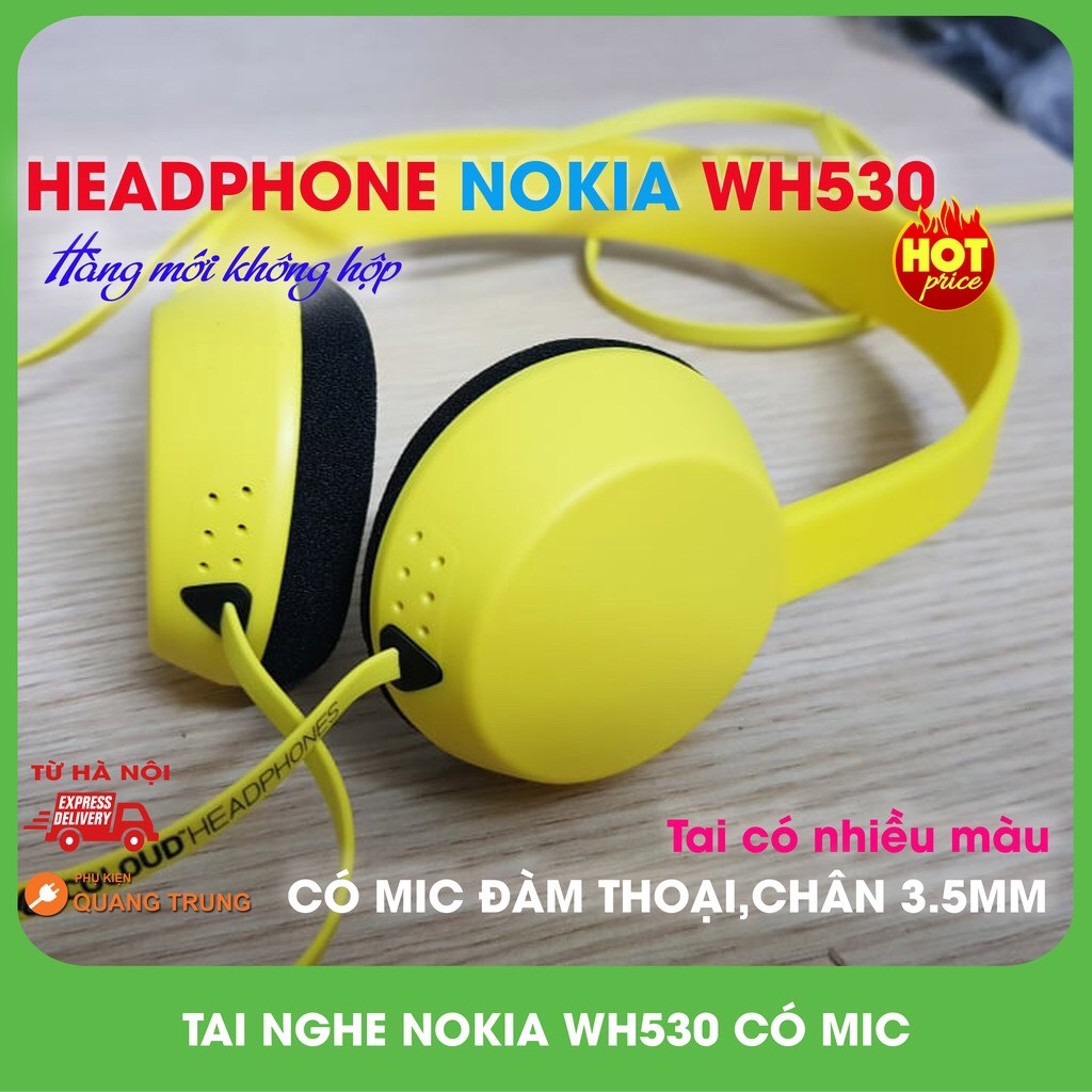 Tai nghe headphone Nokia WH530 chính hãng,có mic,nobox