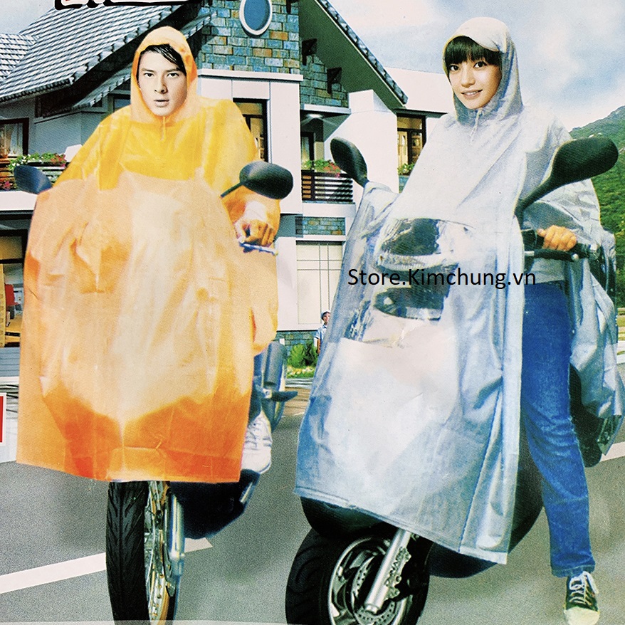 [HCM]Áo mưa cánh dơi có kiếng đèn xe áo mưa đi xe máy xẻ tà (màu ngẫu nhiên)